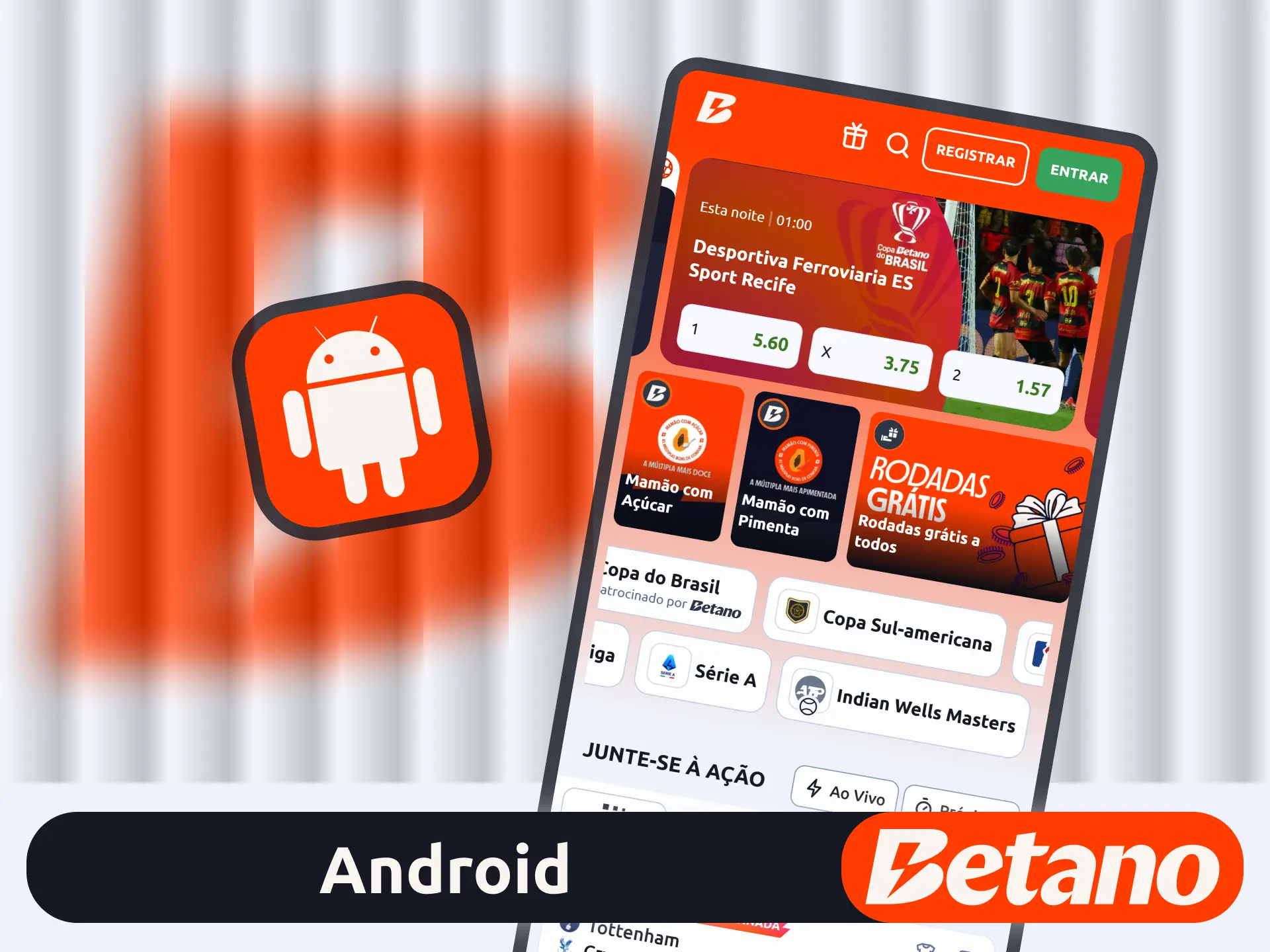 Baixe o app Android no site oficial da marca Betano.