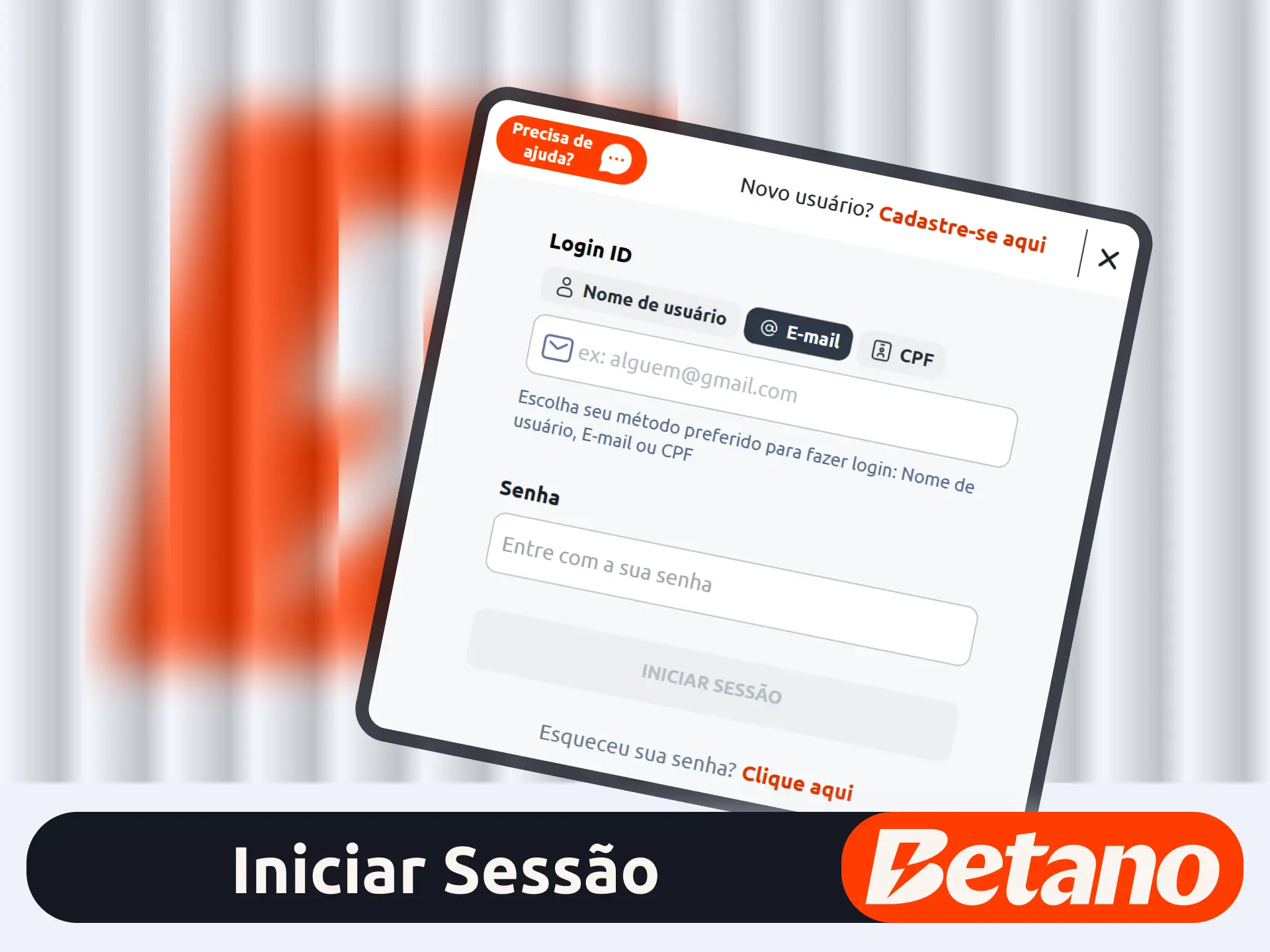 Entre no seu perfil no site oficial da marca Betano.