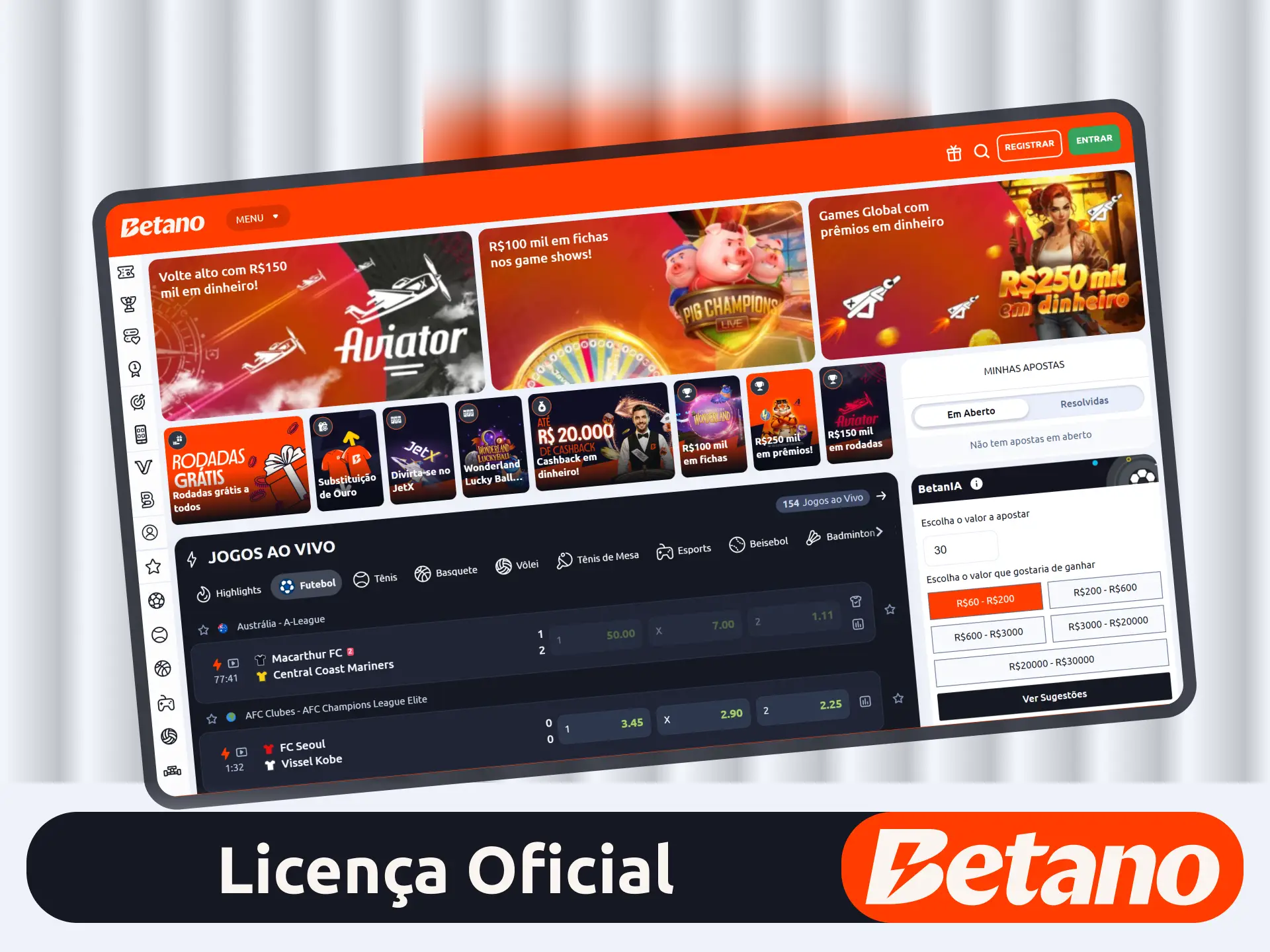Verifique a licença no site oficial da plataforma Betano agora.