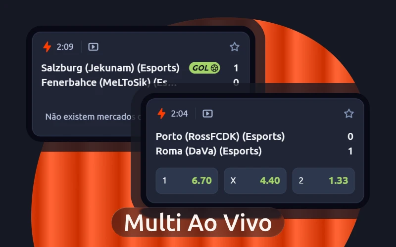Monitore vários jogos simultâneos no site oficial da plataforma Betano.
