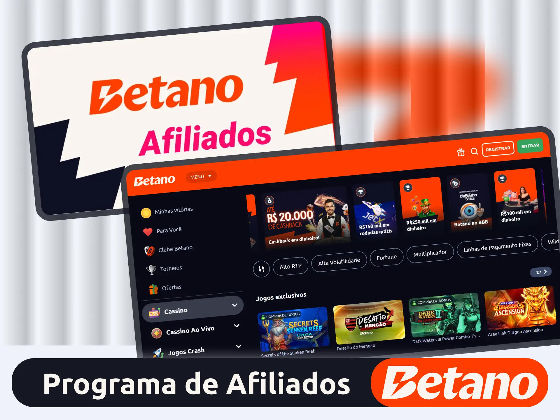 Participe do programa de afiliados no site oficial da Betano.