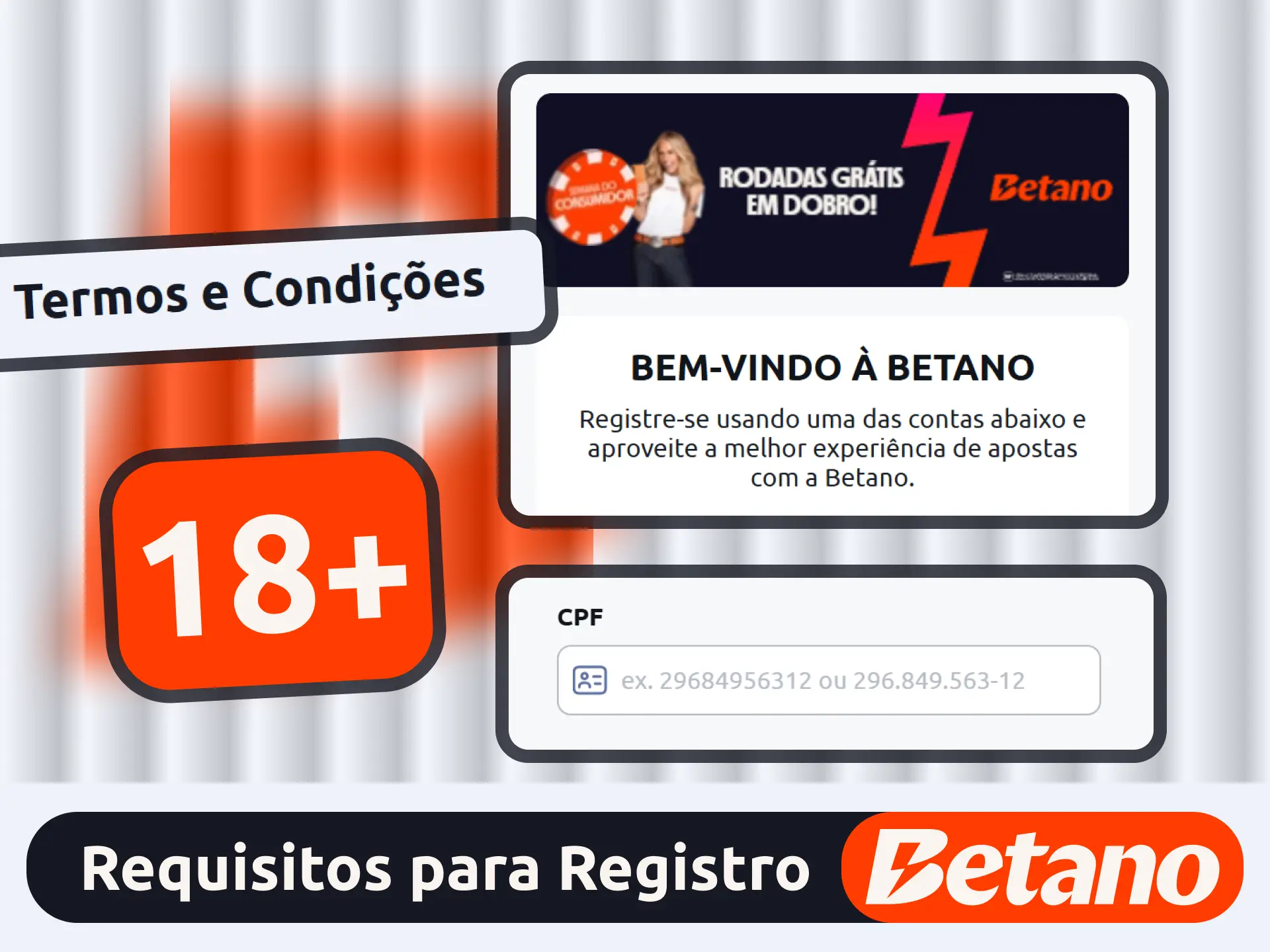Siga as regras de registro no site oficial da Betano agora.