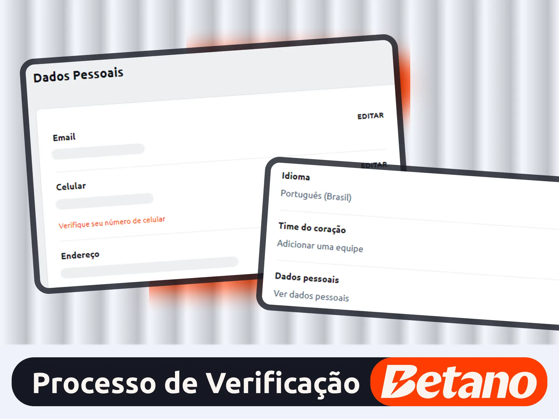 Verifique sua identidade real no site oficial da marca Betano.